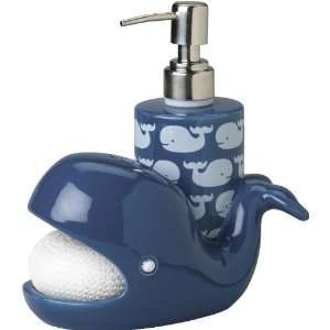   Ocean Whale Kitchen Sink Scrubby Pump Holder Combo