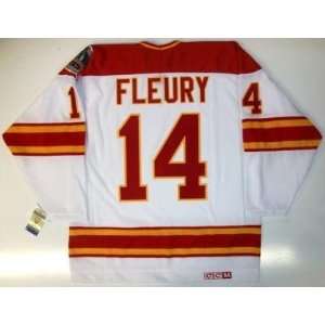  Theo Fleury Calgary Flames 89 Cup Vintage Ccm Jersey 