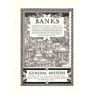  1927 Ad General Motors Banks Original Antique Car Print Ad 