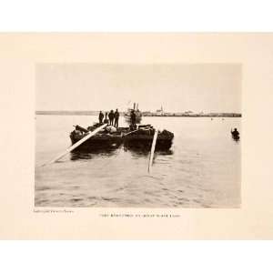  1913 Halftone Print Canada Fort Resolution Slave Lake Boat 