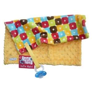  Sweet Ruby Yellow Squared Pacifier Blanket Baby