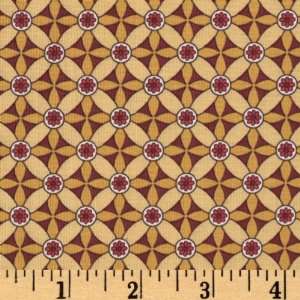  44 Wide SoHo Tile Gold Fabric By The Yard Arts, Crafts 