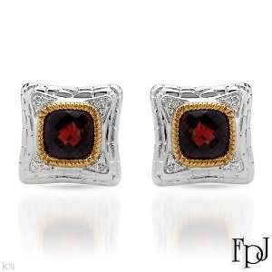  FPJ 10.25.ctw Garnet 14K Gold Earrings FPJ Jewelry