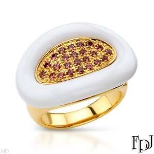  FPJ 14K Yellow Gold 12.91 CTW Agate and 0.45 CTW Rhodolite 