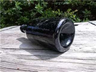 Antique Civil War Era Relics Black Glass Beer Bottle  