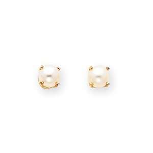  14k June Birthstone Cultured Pearl Earrings   JewelryWeb 
