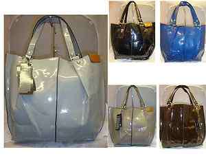   Designer Large Patent 2 in 1 Shoulder Shopper Bag Womens Tote Handbag