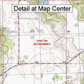  USGS Topographic Quadrangle Map   Sauk City, Wisconsin 