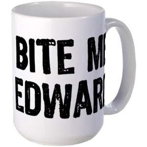 Bite Me Edward Twilight Large Mug by 