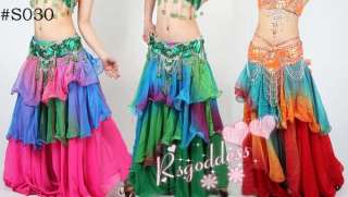 New belly dance Costume Colorful Spiral  skirt 10 Color  