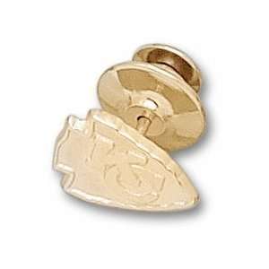 Kansas City Chiefs 3/8 KC Lapel Pin   10KT Gold Jewelry