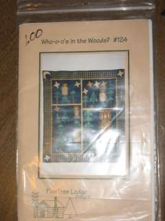 WHO O OS IN THE WOODS QUILT PATTERN BY PINE TREE LODGE  