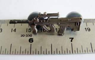 Novelty Machine Gun Push Pin Lapel Pin  