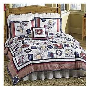  Handmade Quilt Set Country Hearts TWIN