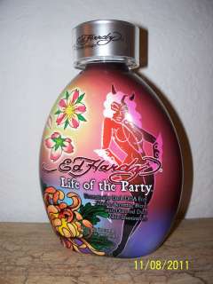 NEW 2012 ED HARDY LIFE OF THE PARTY DARK TANNING LOTION WITH DIAMOND 