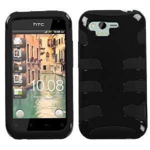 HTC ADR6330 (Rhyme) Natural Black Fishbone Phone Protector Cover (free 