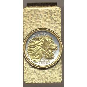   Ethiopia Lion, Quarter size Coin   Money clips