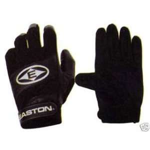 Easton Diamond E Youth Batting Gloves   Black   Large  