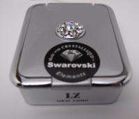 New Swarovski Crystal Elegant Silver PILL BOX Case 3 Pt  