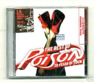 POISON, THE BEST OF POISON 20 YEARS OF ROCK. FACTORY SEALED CD. In 