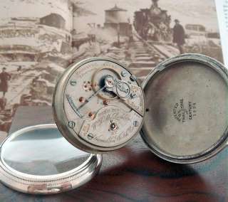 Fine 18s Hamilton 946 Railroad Pocket Watch w/Copper Inlaid Locomotive 