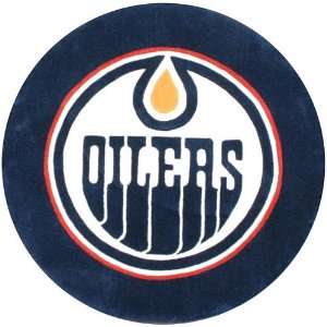   Anglo Oriental Edmonton Oilers Round Logo Floor Rug