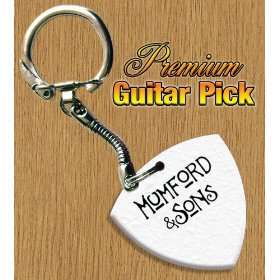  Mumford & Sons Keyring Bass Guitar Pick Both Sides Printed 