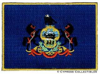 PENNSYLVANIA STATE FLAG embroidered iron on PATCH new  