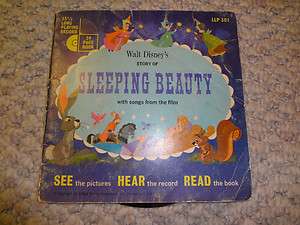 Vintage Disney Sleeping Beauty 33 Record Read Along Children Story 