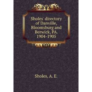  Sholes directory of Danville, Bloomsburg and Berwick, PA 