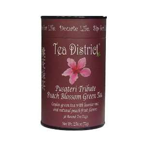Tea District Peach Blossom Green Tea Grocery & Gourmet Food