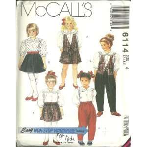  Childrens Lined Vest, Blouse, Culottes And Pants (McCalls 