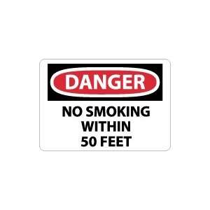   OSHA DANGER No Smoking Within 50 Feet Safety Sign