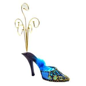  Betterdecor  Blue High Heel Shoe Jewelry Holder 