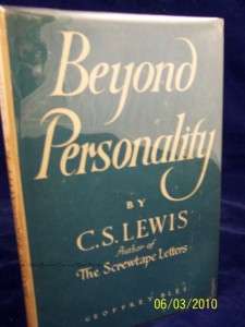 Beyond Personality C S LEWIS 1st Edition 2nd Print 1944  