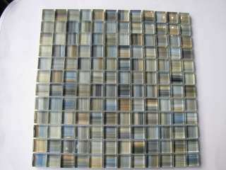 SPECTACULAR MODERN BAMBOO STYLE GLASS Mosaic Tile on Mesh  
