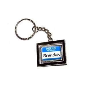  Hello My Name Is Brandon   New Keychain Ring Automotive