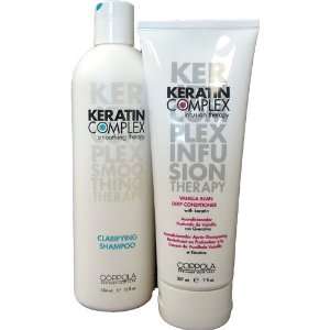 Keratin Complex Clarifying Shampoo 12oz + Vanilla Deep Conditioner 7oz