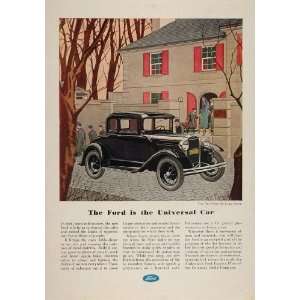1931 Ad Ford Model A Deluxe Coupe Vintage Car Auto   Original Print Ad 