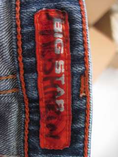 BIG STAR Blue Stretch Denim Jeans Shorts Cutoffs Sz 24  