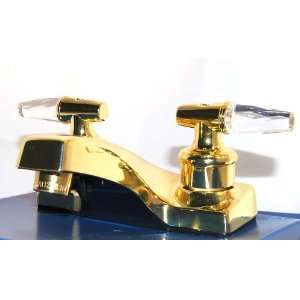  Crystal Cove Polished Brass Faucet 4 Center