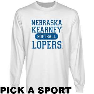  Nebraska Kearney Lopers White Custom Sport Long Sleeve T 