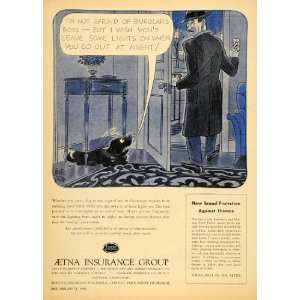   Ad Aetna Insurance Group Public Service Guard Dog   Original Print Ad