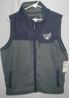 MENS ECKO UNLIMITED L GRAY VEST NAVY BLUE INKWELL 661711363305  