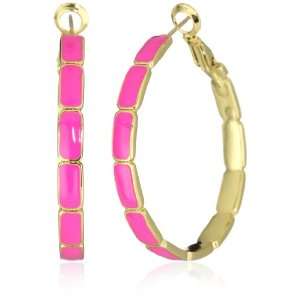    Kate Spade New York Park Guell Pink Hoops Earrings Jewelry