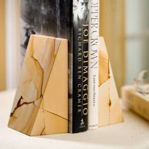  Triangle Natural Marble Bookends 