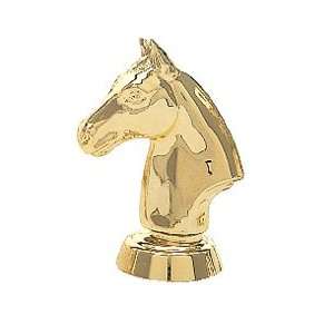  Gold 2 Horse Head Trim Trophy