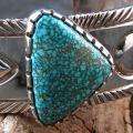 Navajo Jay Livingston Tri Shape No. 8 Turquoise Cuff  