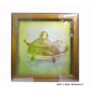  Liuli Glass Teapot Pattern Framed Wall Decor Kitchen 