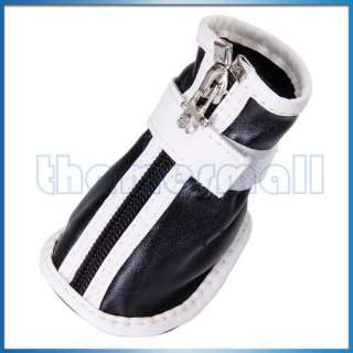 Pet Dog Mesh PU Leather Shoes Boots New 2 color 5 Size  